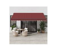 Luifel automatisch uittrekbaar met LED's 450x300 cm bordeaux3310192