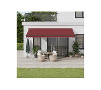 Luifel automatisch uittrekbaar met LED's 500x350 cm bordeaux3215009