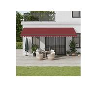 Luifel automatisch uittrekbaar met LED's 600x300 cm bordeaux3310202