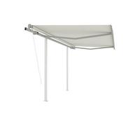 Vidaxl Auvent Rétractable Automatique Et Poteaux 3x2,5 M Crème