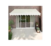 Luifel elektrisch uitschuifbaar 3,5x2,5 m crÃmekleurig3154477