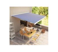 vidaXL Store à cassette motorisé 3052659 – 400x300 cm Bleu et blanc