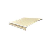 Luifel gemotoriseerd uitschuifbaar 400 cm geel/wit275559