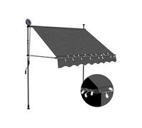vidaXL Auvent manuel rétractable avec LED 100 cm Anthracite