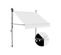 Luifel handmatig uitschuifbaar met LED 100 cm crÃmekleurig145869