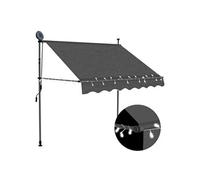 vidaXL Auvent manuel rétractable 145863 avec LED 150 cm Anthracite