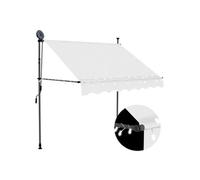 vidaXL Auvent manuel rétractable avec LED 150 cm Crème