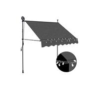 Auvent Manuel Rétractable avec LED Anthracite 200 cm