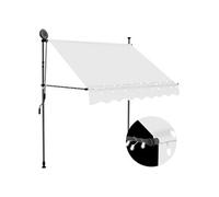 Vidaxl Auvent Manuel Rétractable Avec Led 200 Cm Crème Multicolore