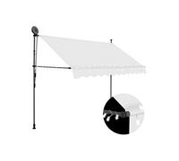 Luifel handmatig uitschuifbaar met LED 250 cm crÃmekleurig145872