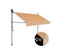 Vidaxl Auvent Manuel Rétractable Avec Led 250 Cm Jaune Et Bleu