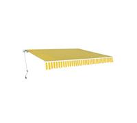 Auvent Pliable Manuel 400 Cm Jaune/Blanc