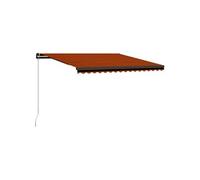 Vidaxl Auvent Manuel Rétractable 450x300 Cm Orange Et Marron Orange