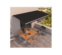 Vidaxl Auvent Manuel Rétractable 600x350 Cm Anthracite