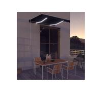 Luifel handmatig uittrekbaar met LED 300x250 cm antraciet3051243
