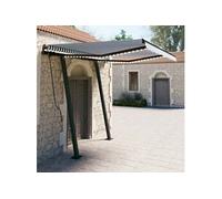 Luifel handmatig uittrekbaar met LED 3x2,5 m blauw en wit3070101