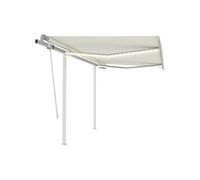 Vidaxl Auvent Manuel Rétractable Avec Led 3x2,5 M Crème