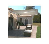 Vidaxl Auvent Manuel Rétractable Avec Led 400x350 Cm Crème