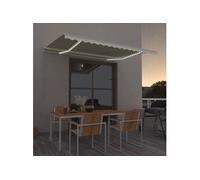 Auvent rétractable Tissu et Aluminium manuel Ombre d'Extérieur anti-UV vidaXL vi