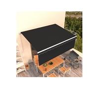 Auvent Manuel Rétractable Avec Store 4x3 M Anthracite Vidaxl Gris