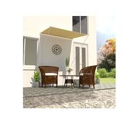 Luifel uittrekbaar 150x150 cm geel en wit143752