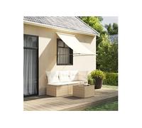 Vidaxl Auvent Rétractable Crème 150x150 M Tissu Et Acier