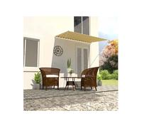 vidaXL Luifel uittrekbaar 200x150 cm geel en wit143753 G