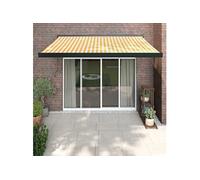 Vidaxl Auvent Rétractable Jaune Et Blanc 3,5x2,5 M Tissu Et Aluminium
