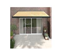 Luifel uittrekbaar 3x2,5 m stof en aluminium geel en wit3154556