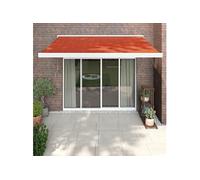 Luifel uittrekbaar 3x2,5 m stof en aluminium oranje en bruin3154541