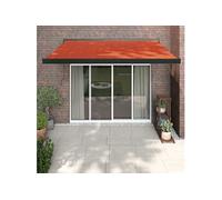 Luifel uittrekbaar 3x2,5 m stof en aluminium oranje en bruin3154566