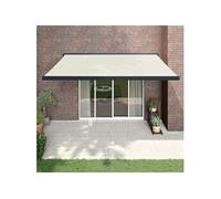 vidaXL Luifel uittrekbaar 4,5x3 m stof en aluminium crÃmekleurig3154554 Crème G