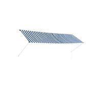 vidaXL Luifel uittrekbaar 400x150 cm blauw en wit143751 G