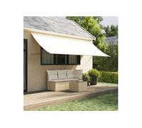 Luifel uittrekbaar 400x150 cm stof en staal crÃmekleurig368763