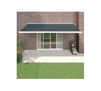 Vidaxl Auvent Rétractable Anthracite 5x3 M Tissu Et Aluminium