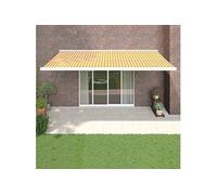 Auvent rétractable bleu et blanc 4x3 m tissu et aluminium store vidaXL