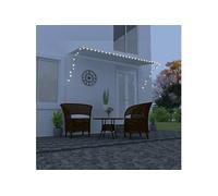 Auvent Rétractable avec LED 250x150 cm Anthracite Store Balcon Terrasse vidaXL