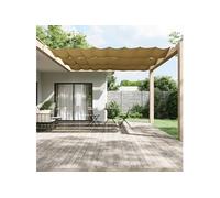 Auvent Vertical Ecran de Protection Ecran d'Intimité de Balcon Auvent de Patio Jardin Extérieur Beige 140x1200 cm Tissu Oxford