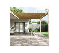 Auvent Vertical Ecran de Protection Ecran d'Intimité de Balcon Auvent de Patio Jardin Extérieur Beige 180x1200 cm Tissu Oxford
