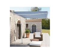 Luifel vrijstaand automatisch 300x250 cm blauw en wit3069506