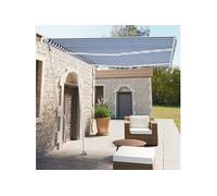 Luifel vrijstaand automatisch 350x250 cm blauw en wit3069526