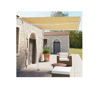 Luifel vrijstaand automatisch 350x250 cm geel en wit3069528