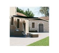 Auvent Automatique sur Pied Auvent de Terrasse Store de Balcon Jardin Patio Extérieur Ombrage des Fenêtres 400x300 cm Anthracite