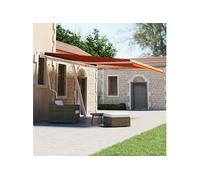 Vidaxl Auvent Automatique Sur Pied 400x300 Cm Orange/Marron Orange