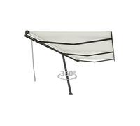 Luifel vrijstaand handmatig uittrekbaar 600x350 cm crÃmekleurig3069877