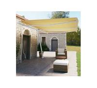 Vidaxl Auvent Manuel Rétractable Sur Pied 600x350 Cm Jaune/Blanc