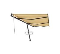 Vidaxl Auvent Manuel Rétractable Sur Pied 600x350 Cm Jaune/Blanc