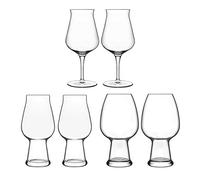 Luigi Bormioli Birrateque 12326/01 Ensemble de verrerie en verre, 78 ml, transparent
