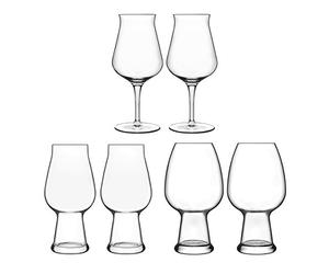 Luigi Bormioli Birrateque 12326/01 Ensemble de verrerie en verre, 78 ml, transparent
