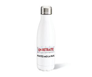 Luigi Collection Bouteille d’Eau 500ml Aluminium Retraite Gourde Réutilisable Ecologique. Idée Cadeau Original Humour Homme Femme Collègue Mutation Pot Départ Sport Voyage Bureau Anniversaire Noël